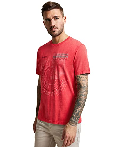 Street One MEN Herren D319723 Kurzarmshirt, Alert Orange, L EU von Street One MEN