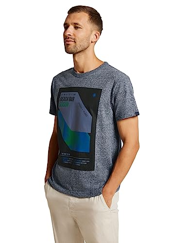 Street One MEN Herren D319764 Kurzarmshirt, Smoke Grey Melange, XXL EU von Street One MEN