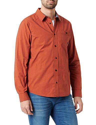 Street One MEN Herren D330018 Herrenhemd, Burned Flame red, L von Street One MEN