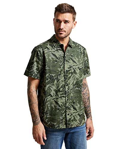 Street One MEN Herren D330062 Kurzarmhemd, Oregano Green, 3XL EU von Street One MEN