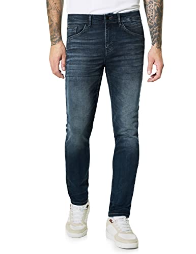 Street One MEN Herren D375993 Jeanshose Slim, Dark Indigo Random Wash, 32W / 32L EU von Street One MEN