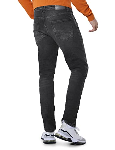 Street One MEN Herren D375995 Jeanshose Regular, Black havy Random wash, W30/L34 von Street One MEN