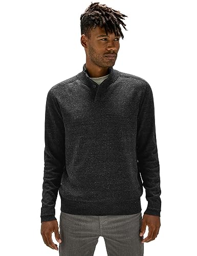 Street One MEN Herren LOS modern Basic Knit Troyer Strickpullover, Anthra Grey Melange, Large von Street One MEN