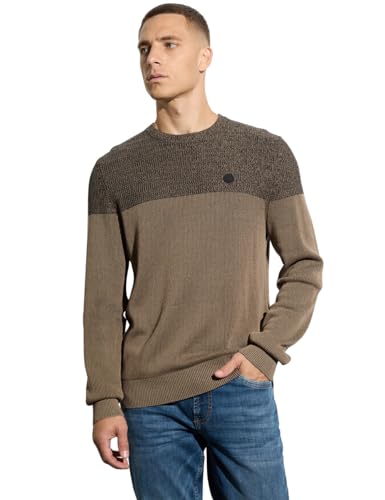 Herren Pullover im Two-Tone Look von Street One MEN