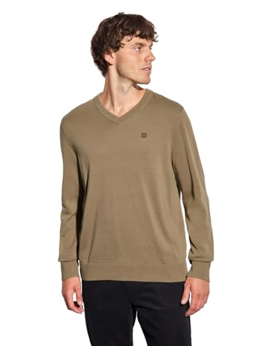 Street One Men Herren 3008664 Basic V-Neck Strickpullover, Dull Brown, Large Street One Men Herren 3008664 Basic V-Neck Strickpullover, Dull Brown, Large von Street One MEN