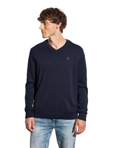 Street One Men Herren 3008664 Basic V-Neck Strickpullover, Nightside Blue, Small Street One Men Herren 3008664 Basic V-Neck Strickpullover, Nightside Blue, Small von Street One MEN