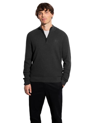 Street One Men Troyer Strukturpullover Anthra Grey Melange S von Street One MEN