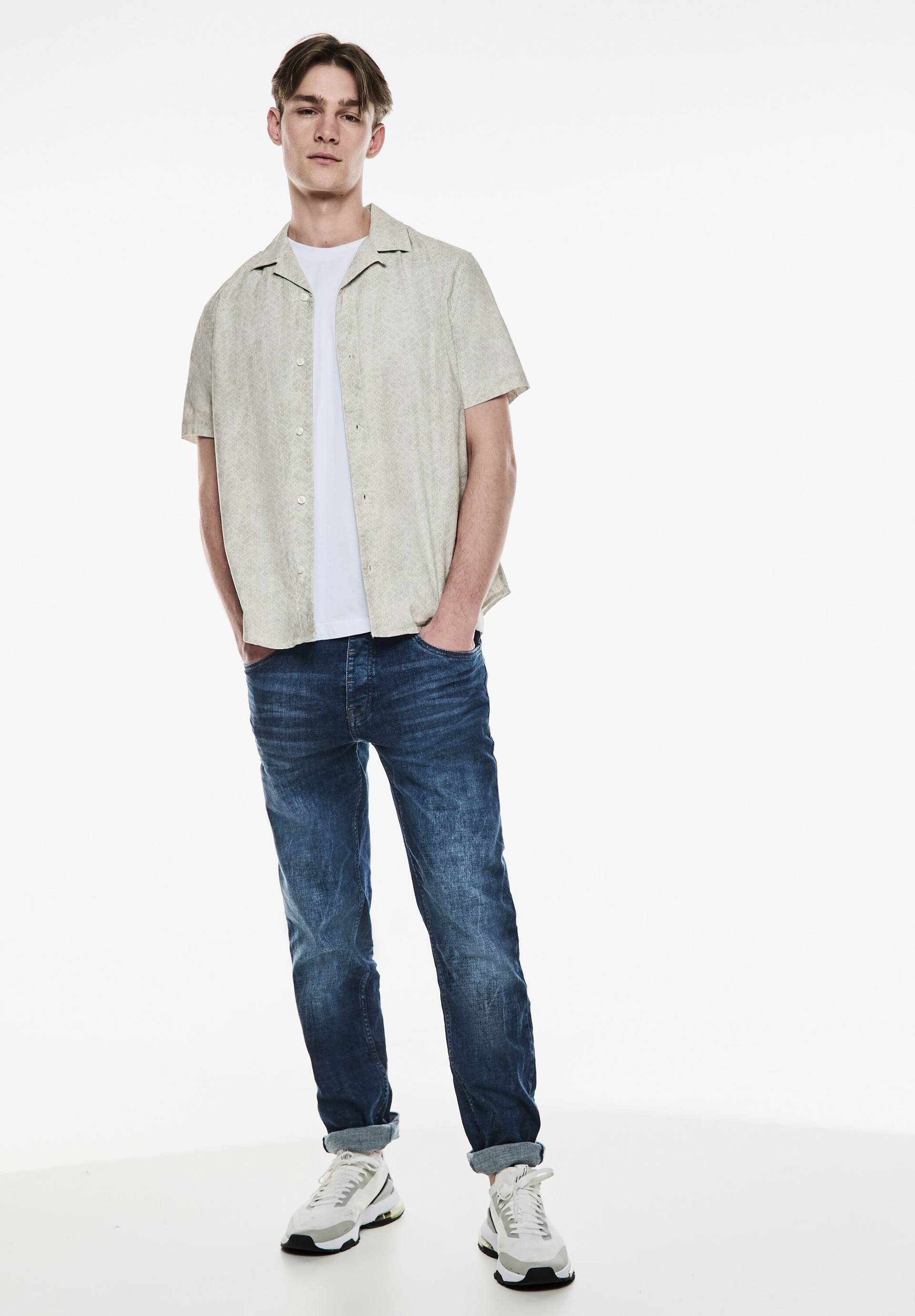 STREET ONE MEN Kurzarmhemd, Materialmix von Street One Men