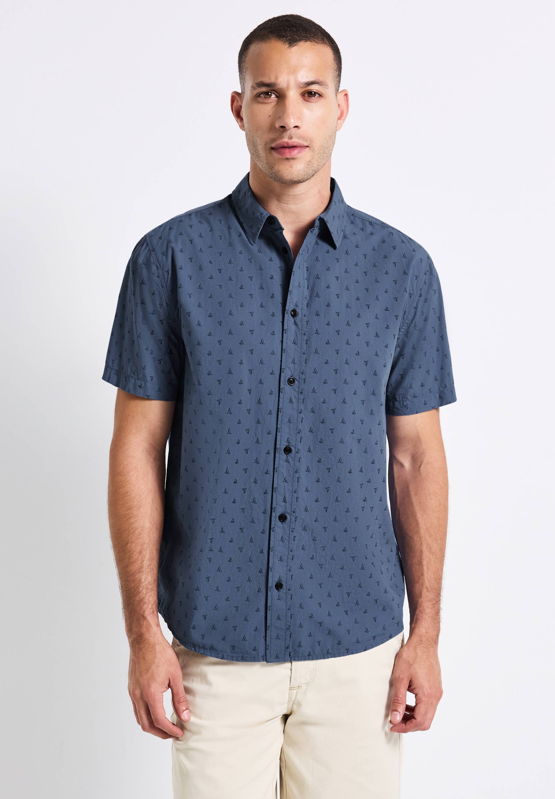 STREET ONE MEN Kurzarmhemd, mit Knopfleiste von Street One Men