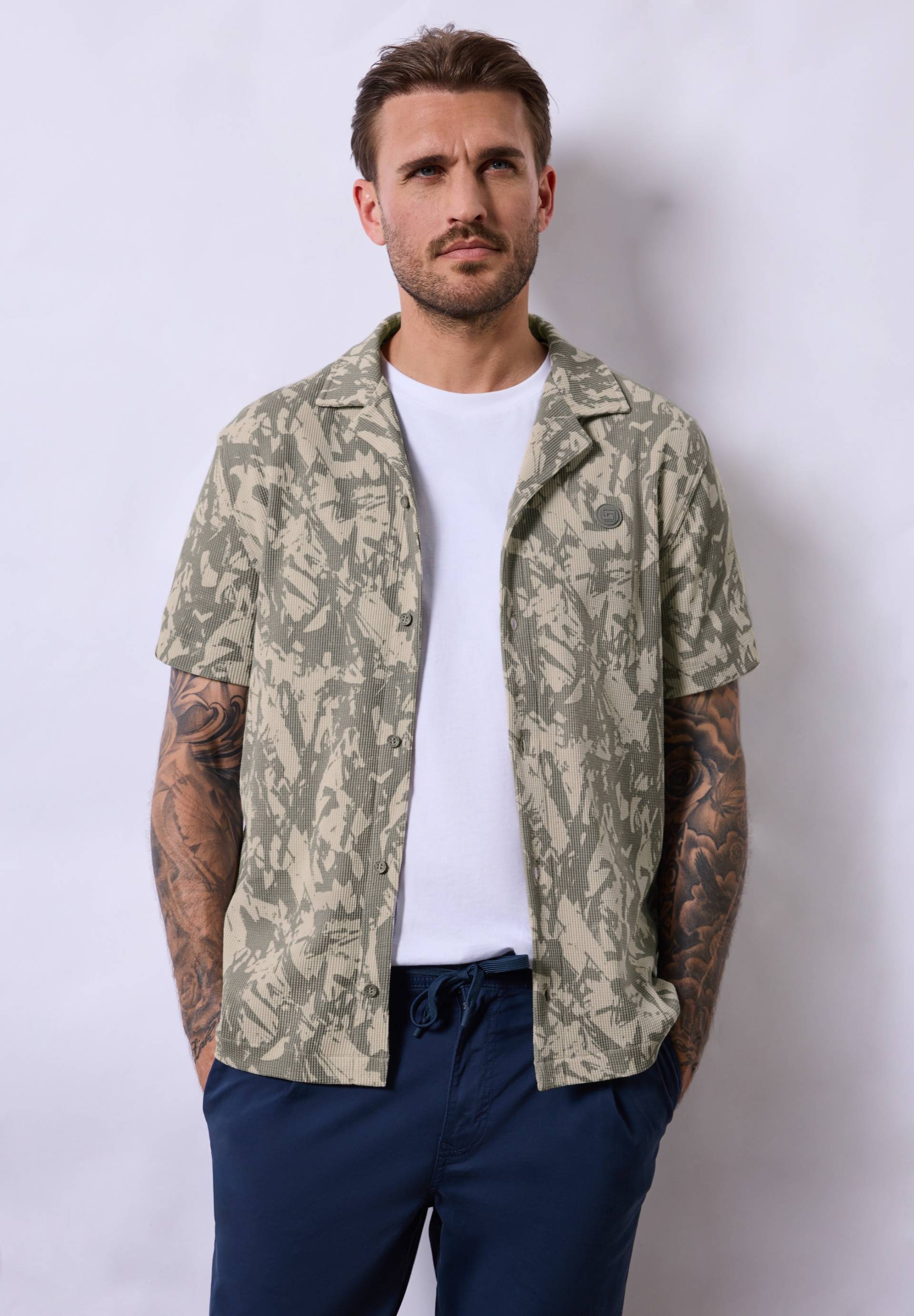 STREET ONE MEN Kurzarmhemd, mit Kragen von Street One Men