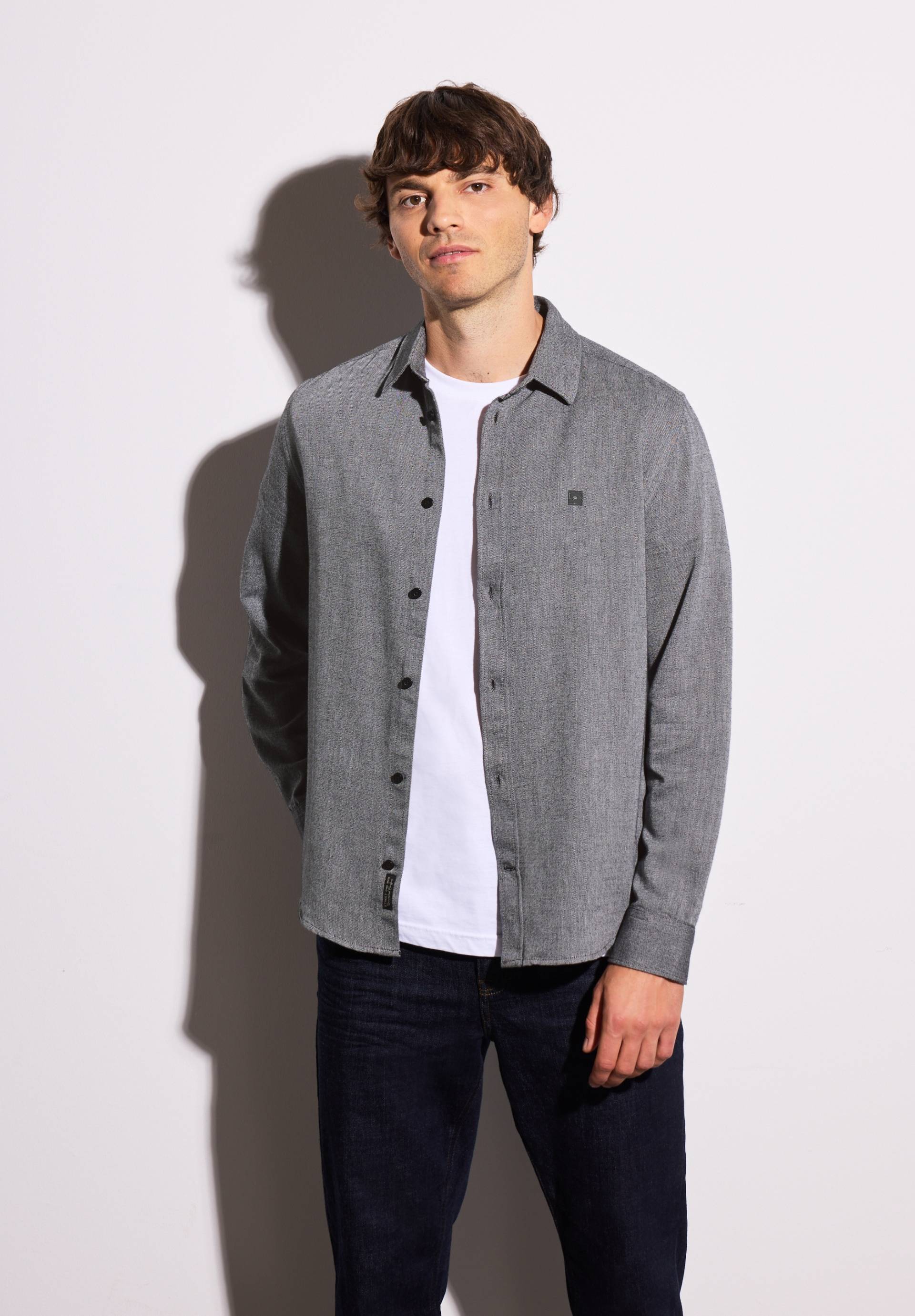 STREET ONE MEN Langarmhemd, aus reiner Baumwolle von Street One Men