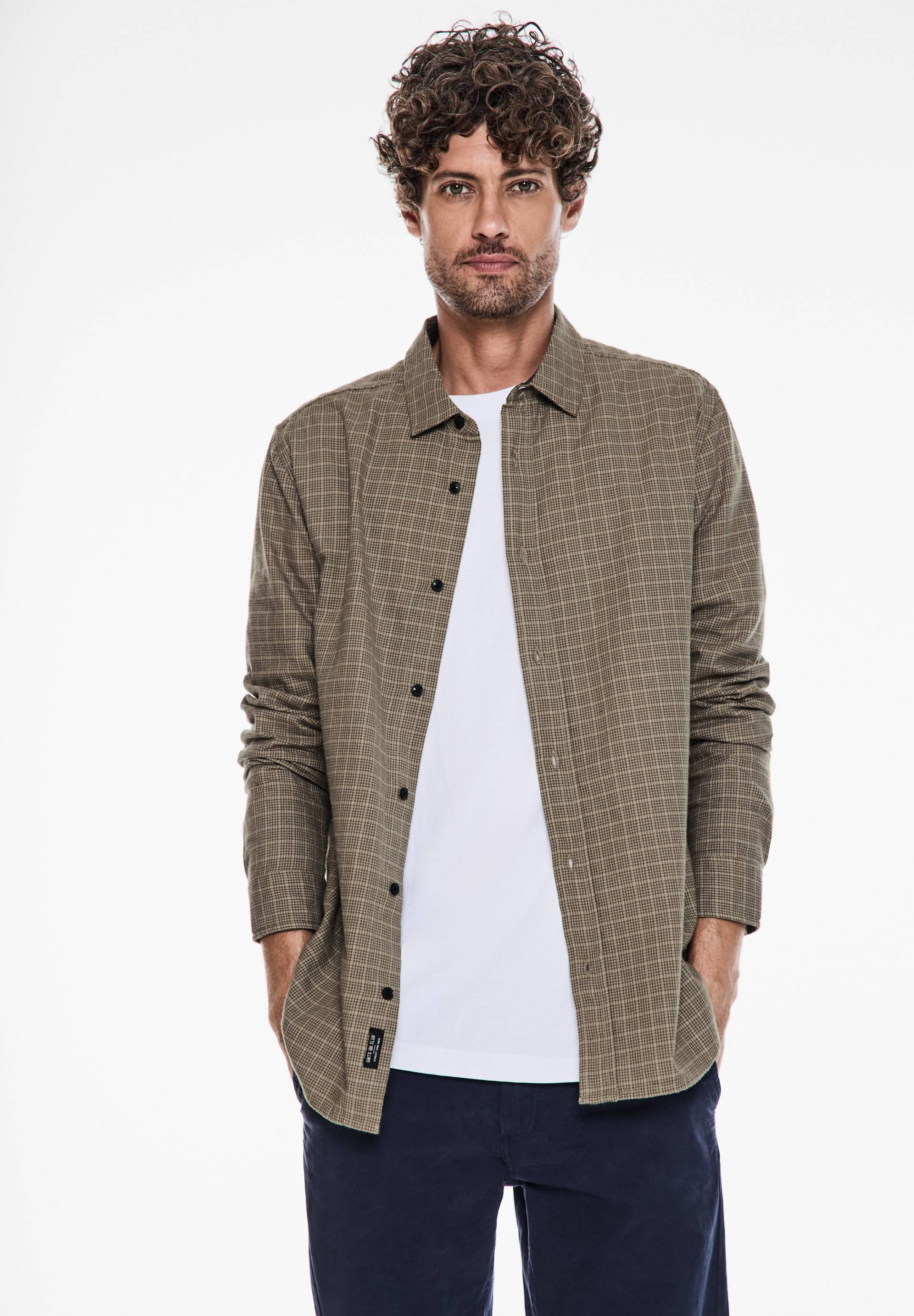 STREET ONE MEN Langarmhemd, aus reiner Baumwolle von Street One Men