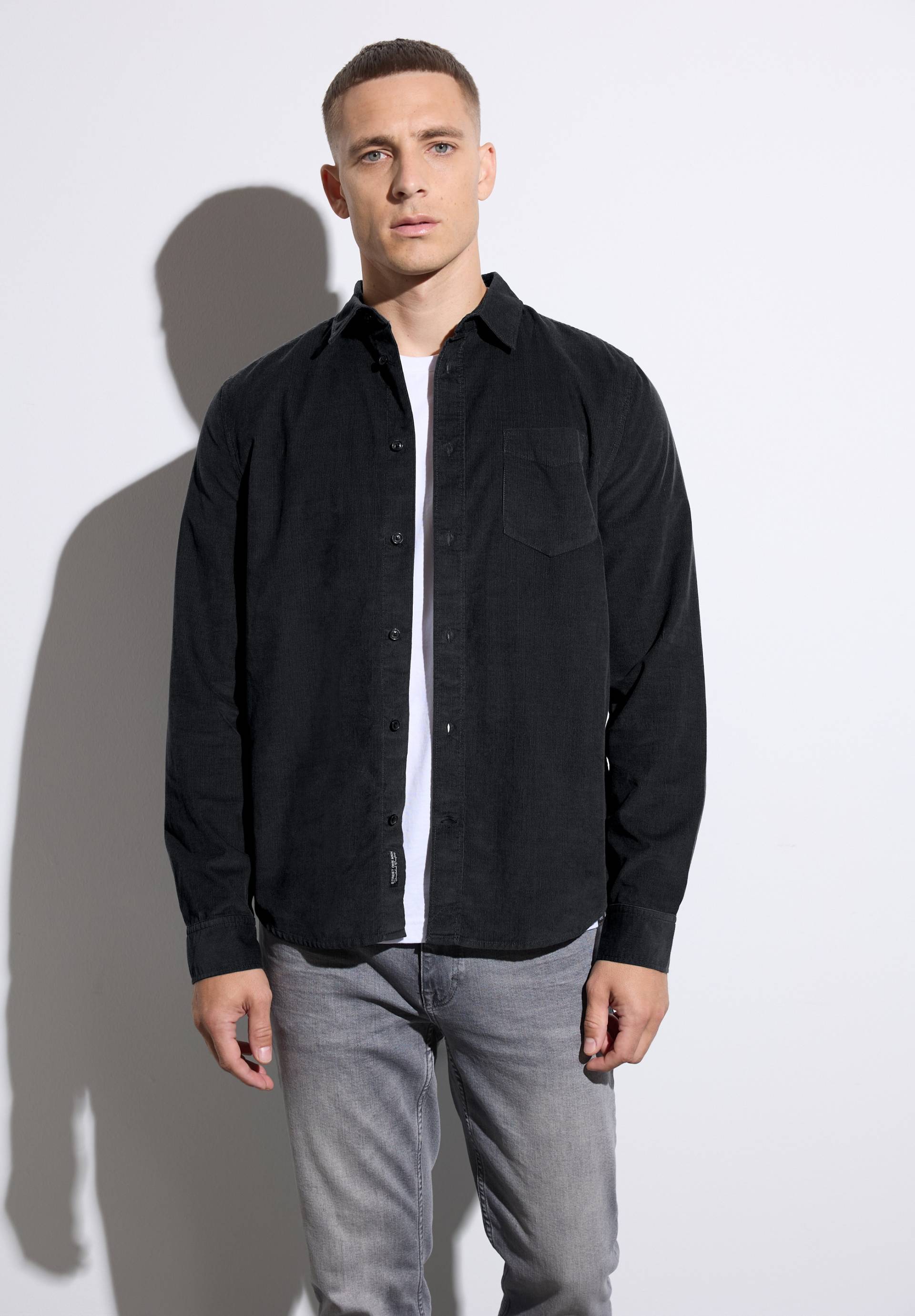 STREET ONE MEN Langarmhemd aus reiner Baumwolle von Street One Men