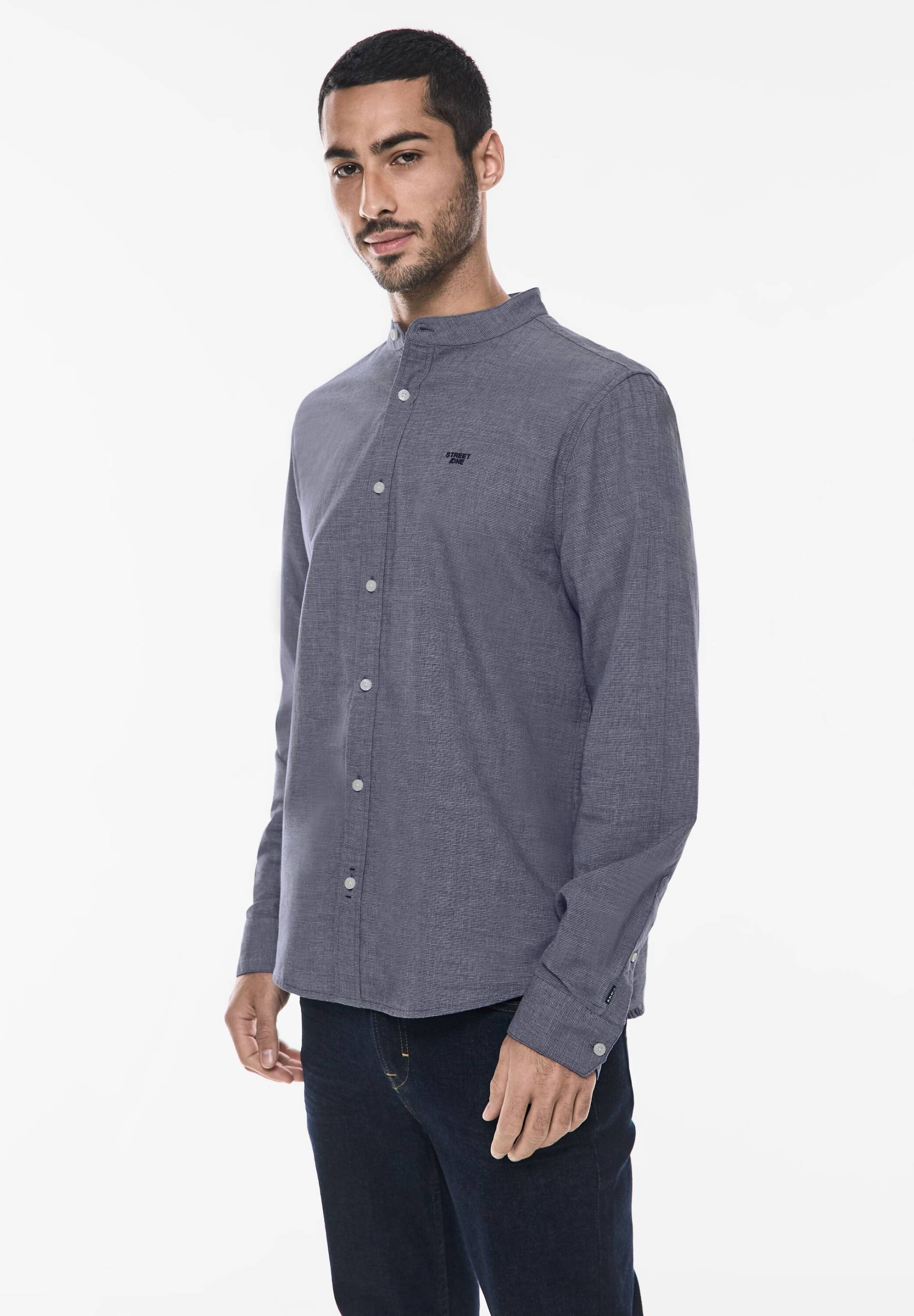 STREET ONE MEN Langarmhemd, mit Knopfleiste von Street One Men