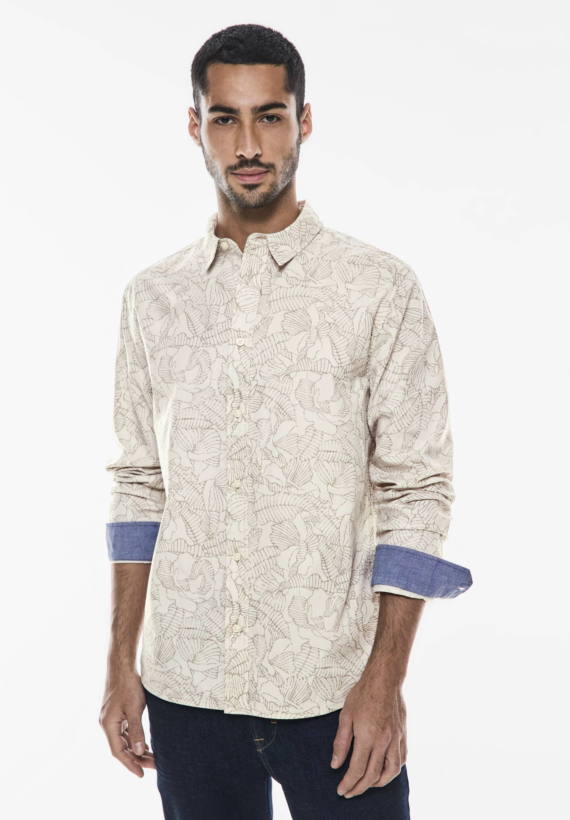 STREET ONE MEN Langarmhemd, mit Knopfleiste von Street One Men
