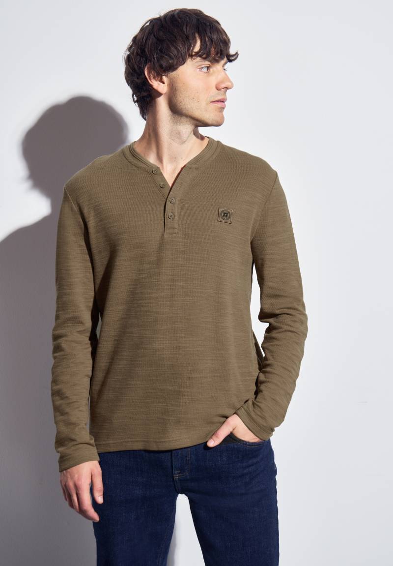 STREET ONE MEN Langarmshirt im soften Baumwoll-Mix von Street One Men