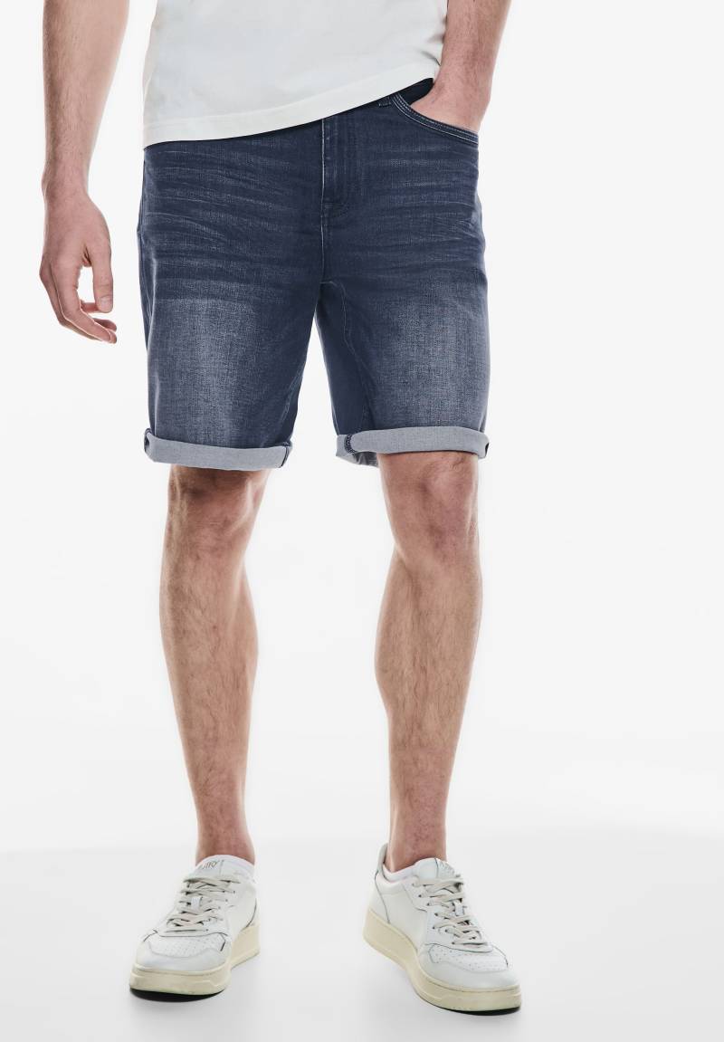 STREET ONE MEN Bermudas, in dunkelblauer Waschung von Street One Men