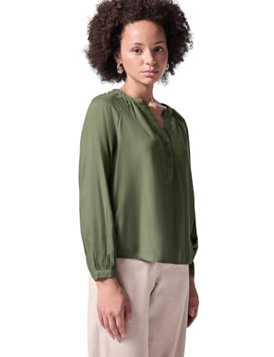 Street One Studio Damen F345143 Raglan-Bluse in Unifarbe Laurel Green 44 von Street One Studio