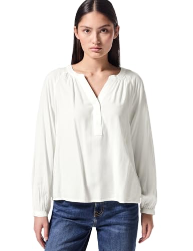 Street One Studio Damen F345143 Raglan-Bluse in Unifarbe Off White 42 von Street One Studio