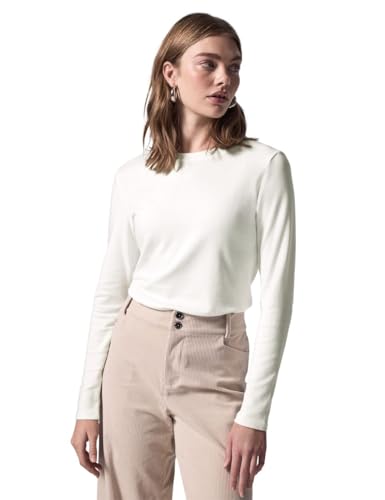 Street One Studio Damen F322428 Shirt mit Rippenstruktur Off White 36 Street One Studio Damen F322428 Shirt mit Rippenstruktur Off White 36 von Street One Studio