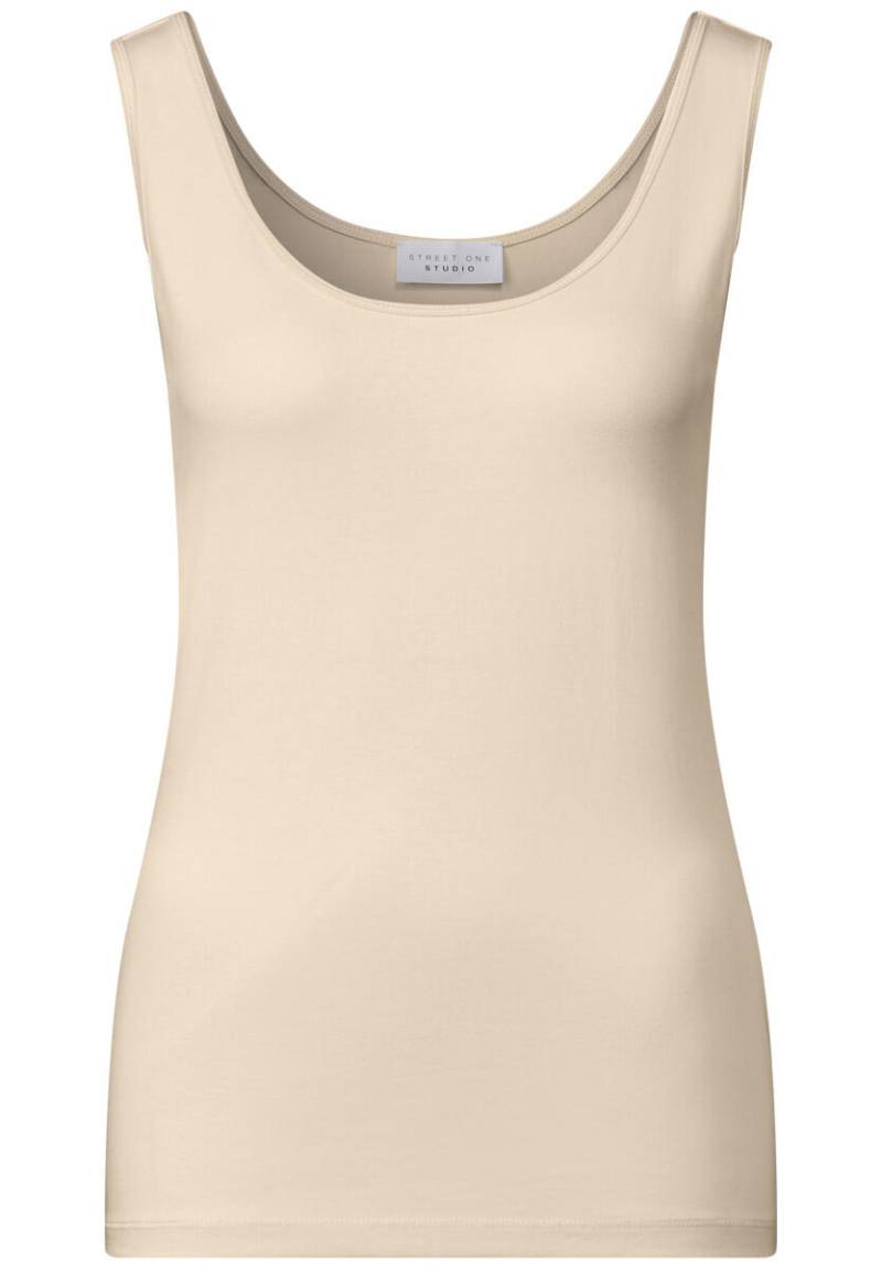 Street One Studio - Basic Jersey-Top beige - Gr. - 40 von Street One Studio