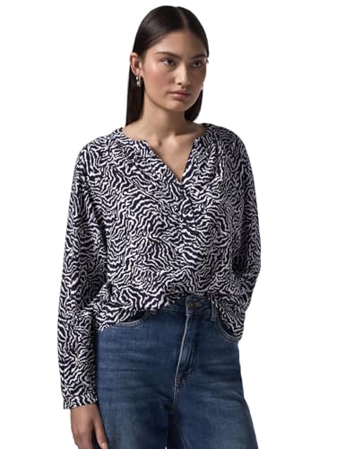 Street One Studio Damen F345144 Bedruckte Bluse, Deep Blue, 40 EU von Street One Studio