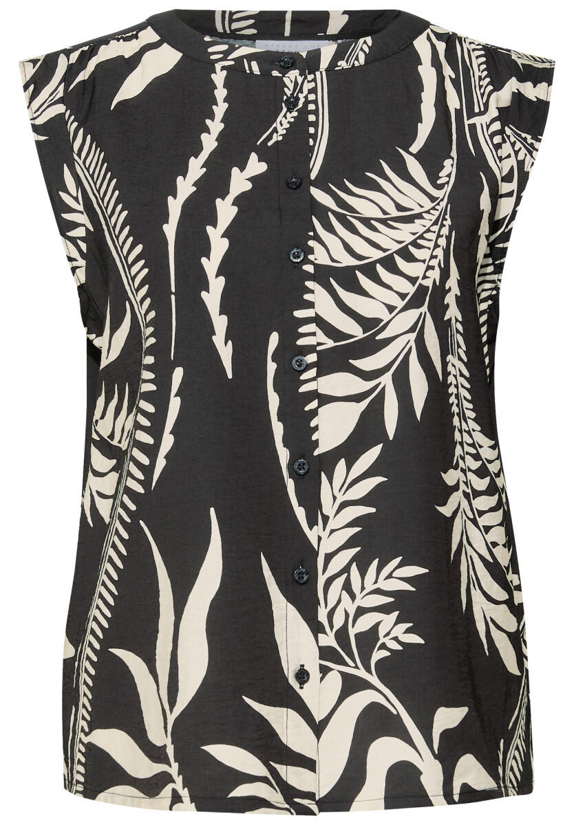 Street One Studio - Blusentop mit Rüschen schwarz - Gr. - 36 von Street One Studio