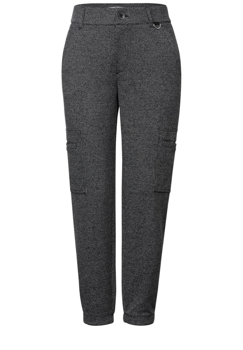 Street One Studio - Cargo Melange Hose schwarz - Gr. - 44/28 von Street One Studio