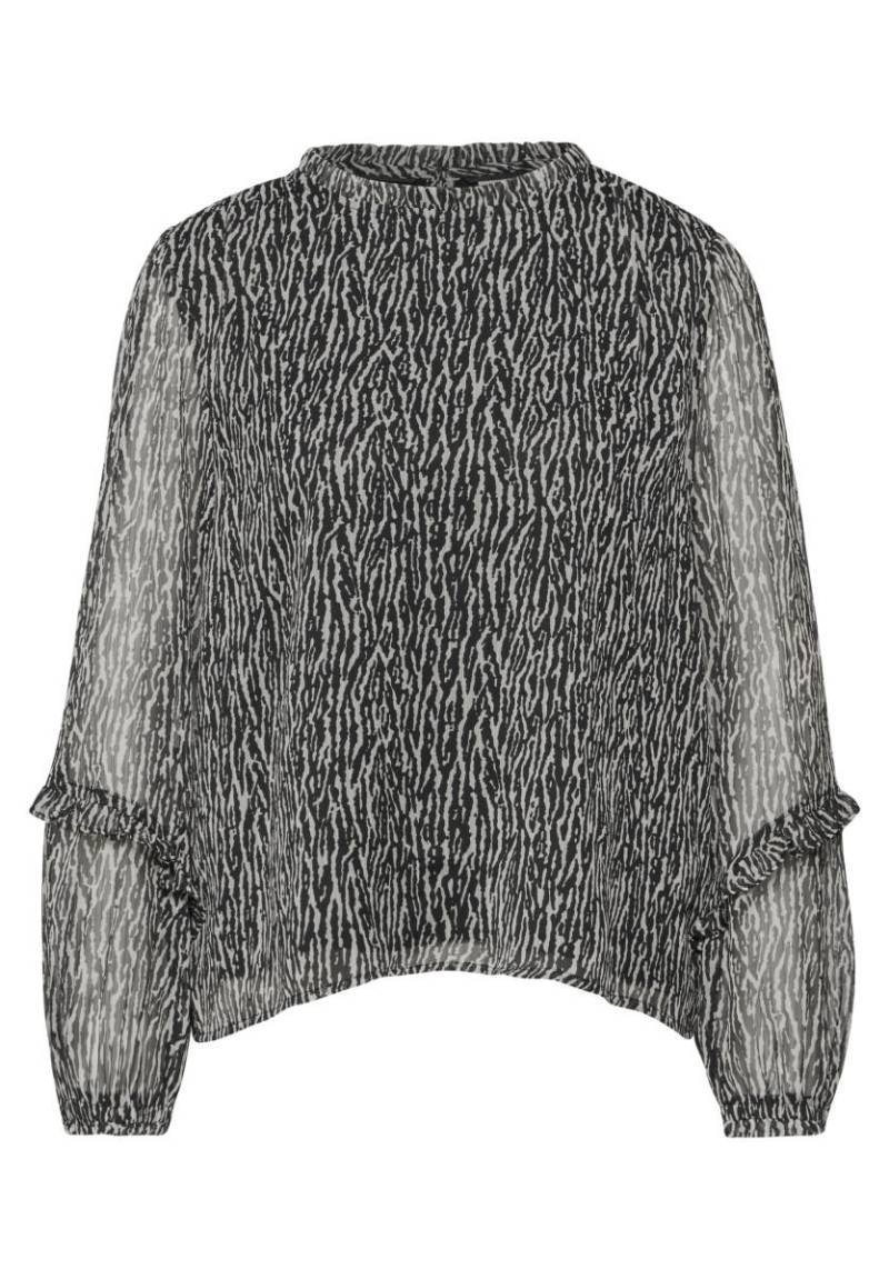 Street One Studio - Chiffon-Tunika mit Rüschen grau - Gr. - 44 von Street One Studio