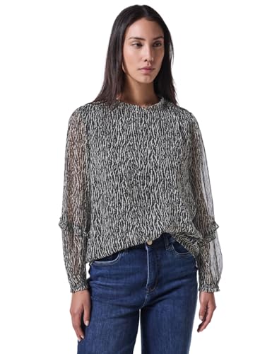 Street One Studio Damen F345265 Chiffon-Tunika Mit Rüschen, Flint Grey, 40 EU Street One Studio Damen F345265 Chiffon-Tunika Mit Rüschen, Flint Grey, 40 EU von Street One Studio