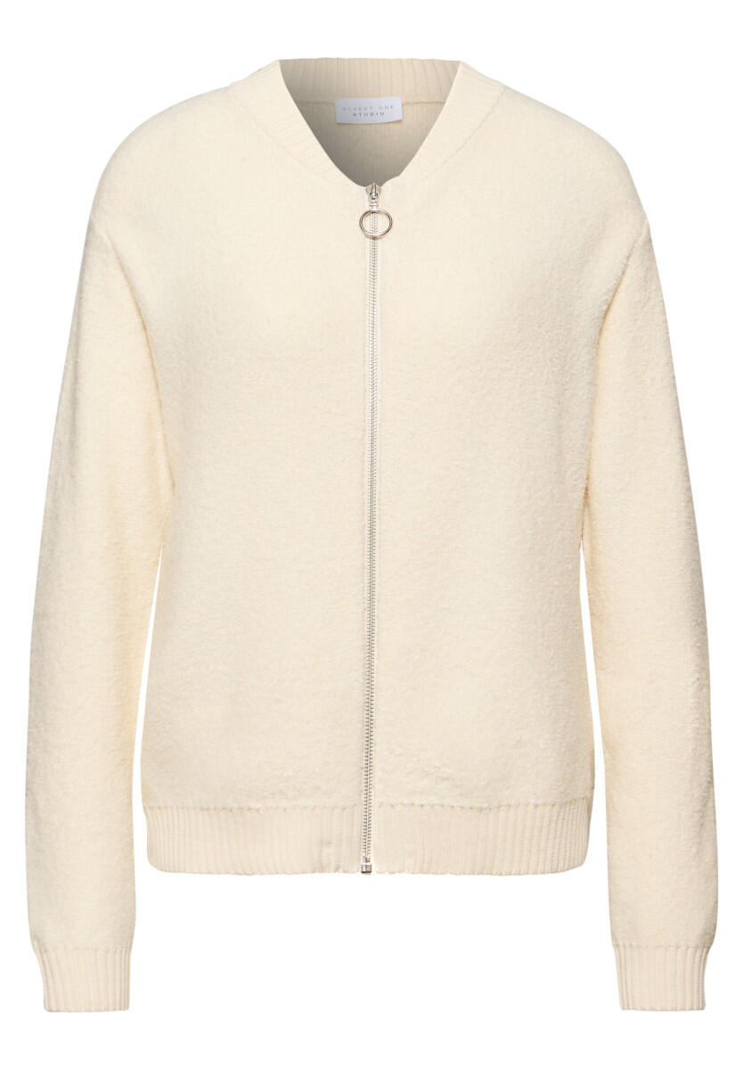 Street One Studio - Cosy Bouclé Cardigan beige - Gr. - 38 von Street One Studio