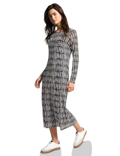 Street One Studio Damen 1408892 Gemustertes Mesh-Kleid, Black, 34 von Street One Studio