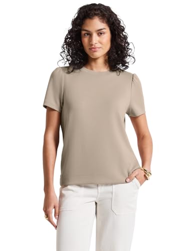 Street One Studio Damen 3227260 T-Shirt mit Puffärmeln, Sandshell beige, 36 von Street One Studio