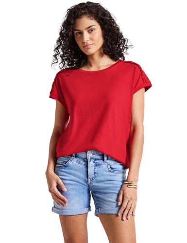 Street One Studio Damen 3227836 Sommershirt, Mandarin red, 42 Street One Studio Damen 3227836 Sommershirt, Mandarin red, 42 von Street One Studio