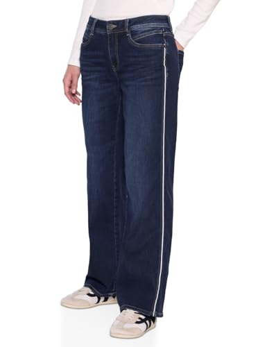 Street One Studio Damen 3717061 Wide Leg Jeans, Dark Blue Washed, 27W x 30L von Street One Studio