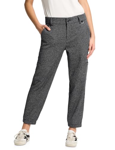 Street One Studio Damen 3717119 Cargo Melange Hose, Black, 42W x 28L Street One Studio Damen 3717119 Cargo Melange Hose, Black, 42W x 28L von Street One Studio