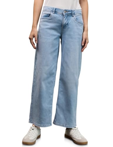 Street One Studio Damen 3717138 Bleached Wide Leg Jeans, Ultra Bleach Random, 31W x 28L von Street One Studio