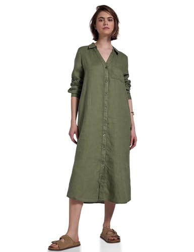 Street One Studio Damen F144334 Midi-Kleid aus Leinen, Peridot Green, 40 von Street One Studio