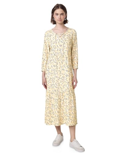 Street One Studio Damen F144451 Volant Kleid, Blend Yellow, 46 von Street One Studio