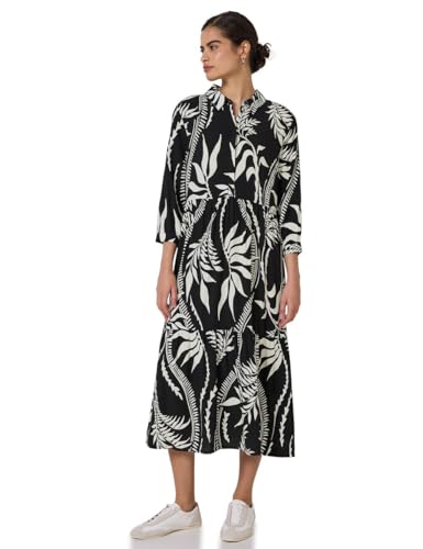 Street One Studio Damen F144509 Blusenkleid mit Volants, Schwarz, 36 Street One Studio Damen F144509 Blusenkleid mit Volants, Schwarz, 36 von Street One Studio