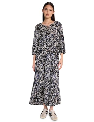 Street One Studio Damen F144572 Gemustertes Volant-Kleid, Dark Void Blue, 40 Street One Studio Damen F144572 Gemustertes Volant-Kleid, Dark Void Blue, 40 von Street One Studio