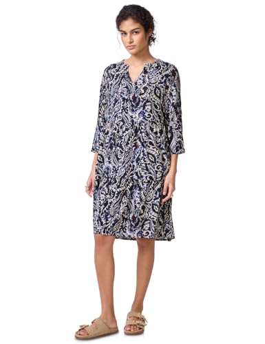 Street One Studio Damen F144576 Gemustertes Tunika-Kleid, Dark Void Blue, 38 Street One Studio Damen F144576 Gemustertes Tunika-Kleid, Dark Void Blue, 38 von Street One Studio