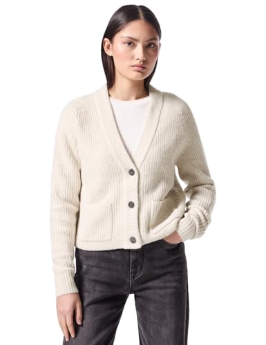 Street One Studio Damen F253899 Kurzer Cardigan Oak beige Melange 44 von Street One Studio