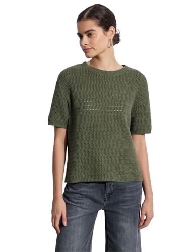 Street One Studio Damen F303252 Pullover mit Lochmuster, Peridot Green, 38 von Street One Studio