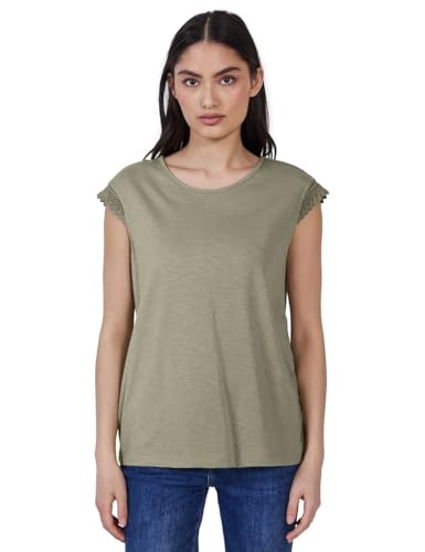 Street One Studio Damen F323197 Shirt mit Häkeldetails, Arid Green, 36 Street One Studio Damen F323197 Shirt mit Häkeldetails, Arid Green, 36 von Street One Studio