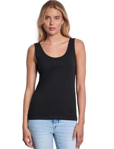 Street One Studio Damen F323387 Basic Jersey-Top, Schwarz, 38 von Street One Studio