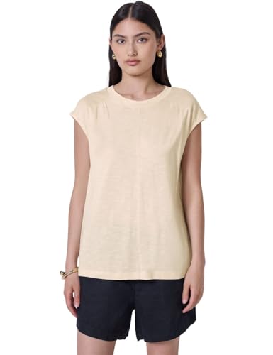 Street One Studio Damen F323389 T-Shirt, Velvet Cream, 40 Street One Studio Damen F323389 T-Shirt, Velvet Cream, 40 von Street One Studio