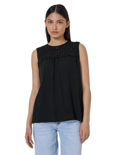 Street One Studio Damen F323393 Top mit Mesh-Detail, Schwarz, 40 von Street One Studio