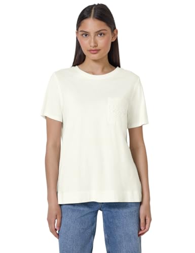 Street One Studio Damen F323397 T-Shirt mit Brusttasche, Off White, 44 Street One Studio Damen F323397 T-Shirt mit Brusttasche, Off White, 44 von Street One Studio