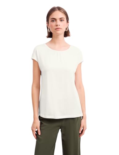 Street One Studio Damen F323592 Basic Shirt mit Raffung, Off White, 40 von Street One Studio